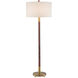 Bravo 66.25 inch 150 watt Mahogany and Antique Brass Floor Lamp Portable Light