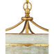 Bayou 3 Light 19 inch Contemporary Gold Leaf Chandelier Ceiling Light