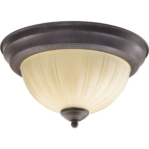 Fort Worth 2 Light 11.5 inch Toasted Sienna Flush Mount Ceiling Light