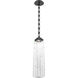 Ledgestone LED 6.4 inch Matte Black Pendant Ceiling Light in 3000K LED, Rectangular Chain