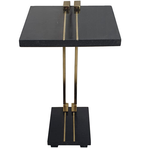 Darush 22 X 13 inch Black and Gold Side Table