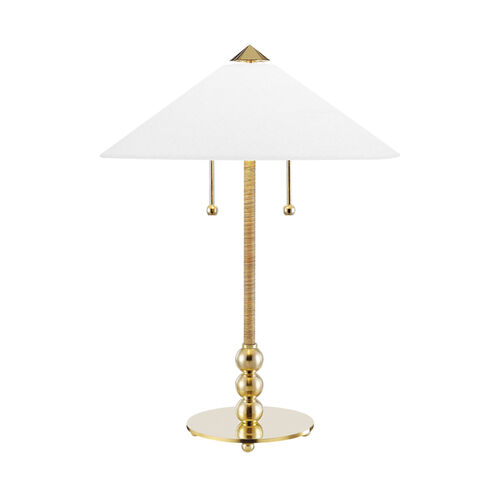 Flare 24 inch 60.00 watt Aged Brass Table Lamp Portable Light