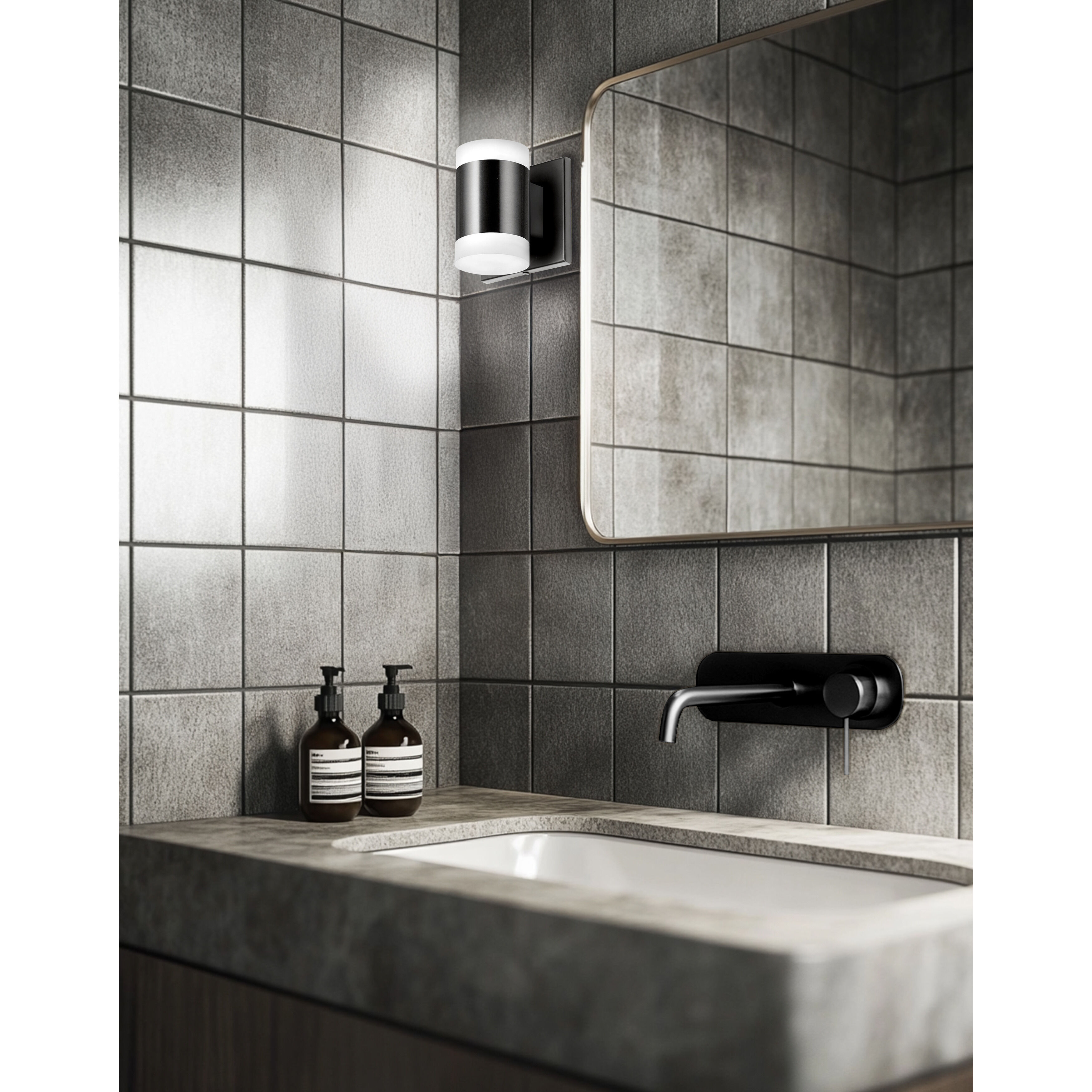 Wilson LED 4.75 inch Matte Black Decorative Wall Sconce Wall Light