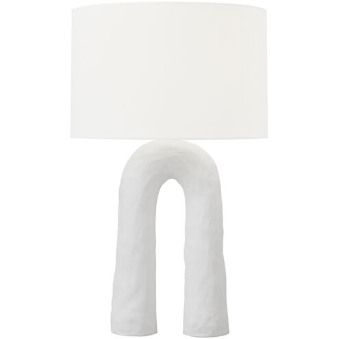Hable Aura 27.13 inch 9 watt Matte White Ceramic Table Lamp Portable Light