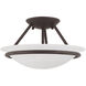 Newburgh 2 Light 12 inch Bronze Semi-Flush Mount Ceiling Light
