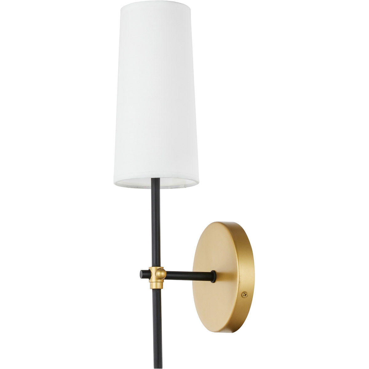 Mel 1 Light 5 inch Brass and Black Wall sconce Wall Light