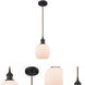 Ballston Belfast 1 Light 6 inch Oil Rubbed Bronze Mini Pendant Ceiling Light in Matte White Glass, Ballston