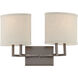 Gemini 2 Light 18.25 inch Hazel Bronze Vanity Light Wall Light