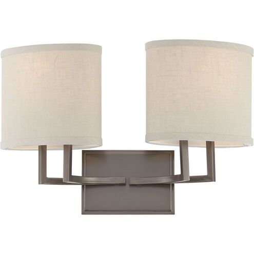 Gemini 2 Light 18 inch Hazel Bronze Vanity Light Wall Light