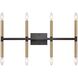 Notre Dame 8 Light 28 inch Oil Rubbed Bronze with Gold Vanity Light Wall Light