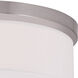 Meridian 3 Light 15 inch Brushed Nickel Flush Mount Ceiling Light