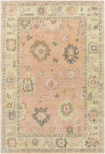 Malatya 90 X 60 inch Dusty Coral Rug in 5 x 8, Rectangle