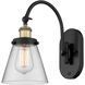 Franklin Restoration Cone 1 Light 6 inch Black Antique Brass Sconce Wall Light