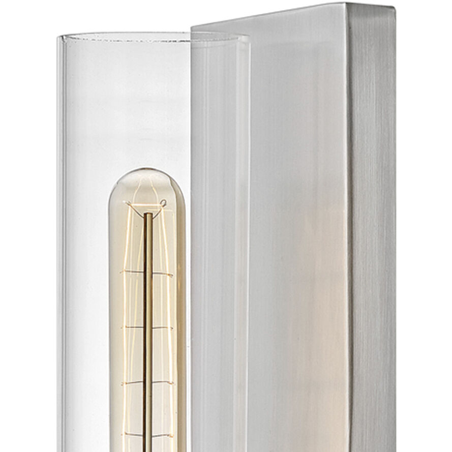 Ryden 1 Light 4.5 inch Brushed Nickel Indoor Wall Sconce Wall Light in Clear