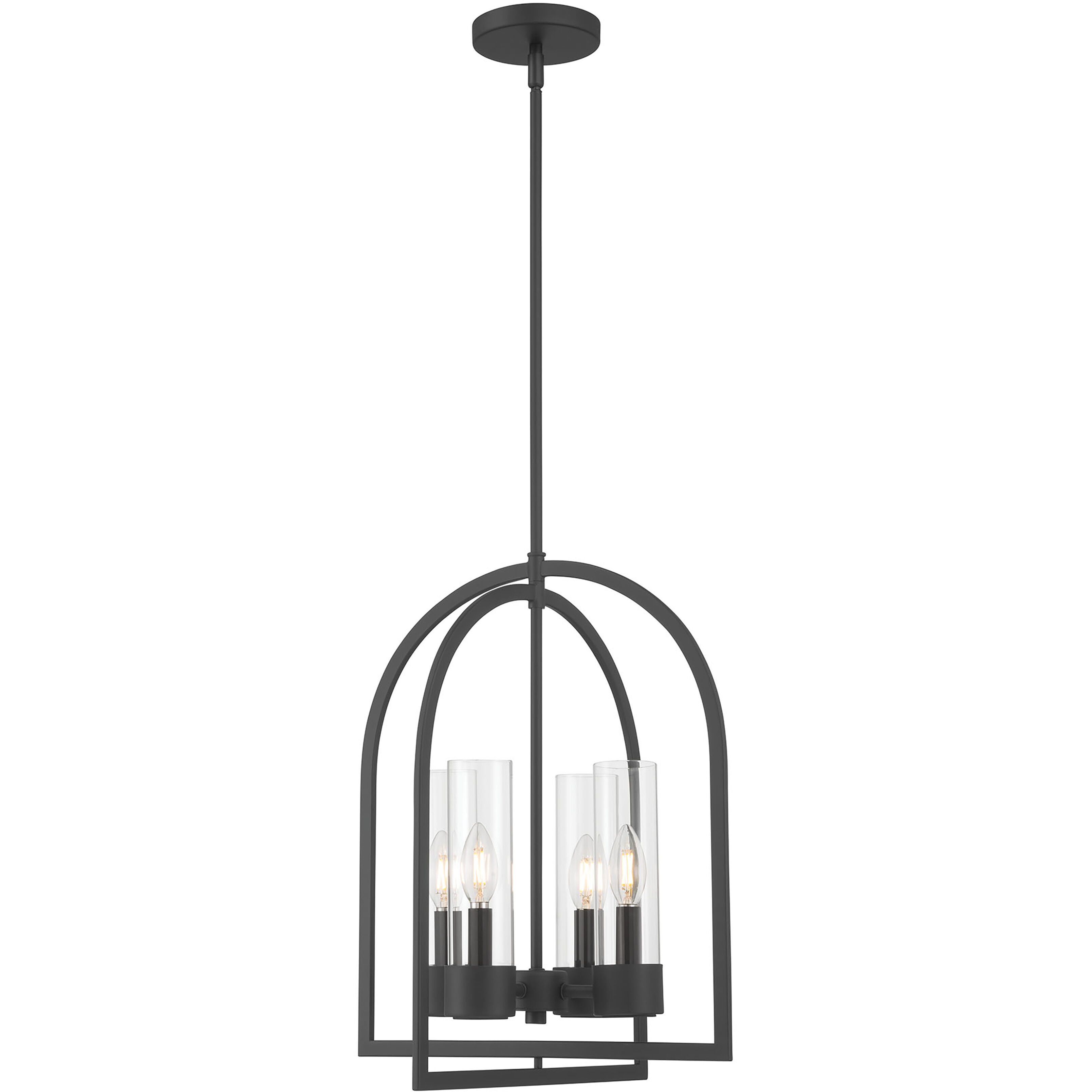 Evandrel 4 Light 16 inch Matte Black Pendant Ceiling Light