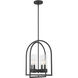 Evandrel 4 Light 16 inch Matte Black Pendant Ceiling Light