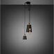 Hooked 3.0 LED 8.27 inch Graphite / Brass Pendant Ceiling Light, Mix