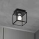 Caged Wet LED 6.81 inch Black / Steel Outdoor Semi-Flush Mount