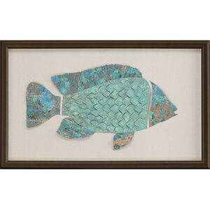 Ocean Wonder Turquoise and Metallic Framed Art