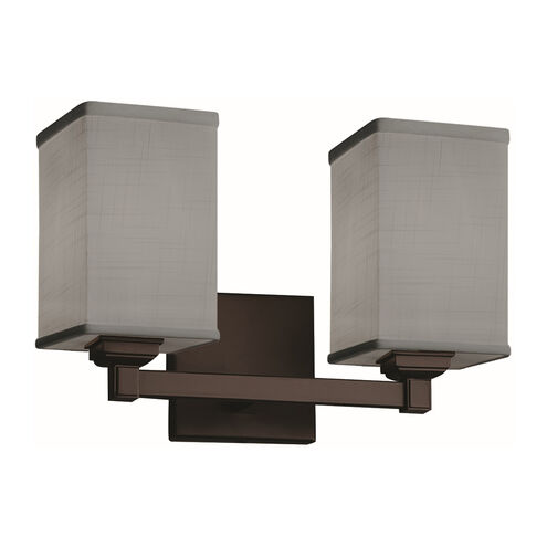 Textile LED 13 inch Dark Bronze Bath Bar Wall Light
