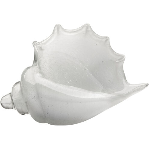 Triton White Blown Glass Shell