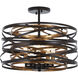 Vortic Flow 5 Light 16 inch Dark Bronze/Mosaic Gold Pendant Ceiling Light, Convertible