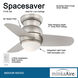 Spacesaver 26 inch Brushed Steel with Silver Blades Ceiling Fan