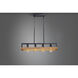 Black Forest 4 Light 29.5 inch Black and Ashbury Linear Pendant Ceiling Light