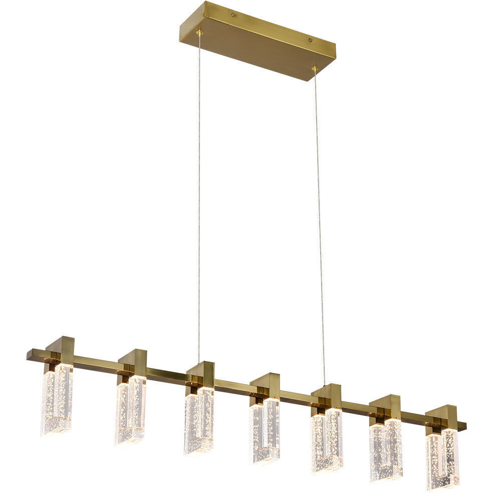 Artisan Collection/SORRENTO Series Linear Chandelier Ceiling Light in Antique Brass