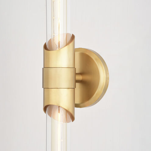 Webster LED 4.75 inch Natural Brass Bathroom Light Wall Light