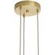 Javier 3 Light 10.5 inch Antique Brass Multi-Port Chandelier Ceiling Light