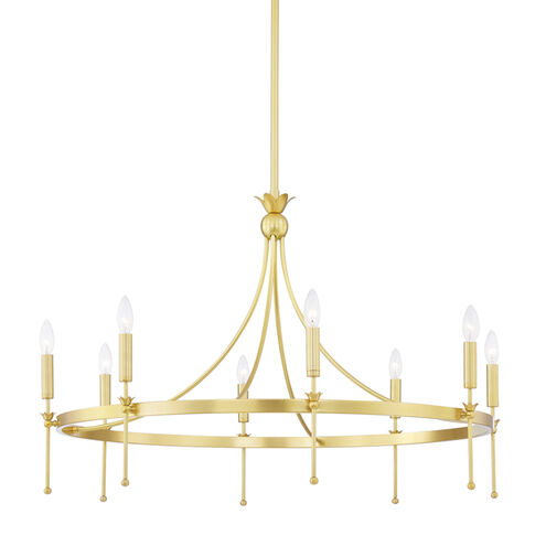 Gates 8 Light 38.5 inch Aged Brass Chandelier Ceiling Light