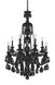 Hamilton 12 Light 30 inch Jet Black Chandelier Ceiling Light
