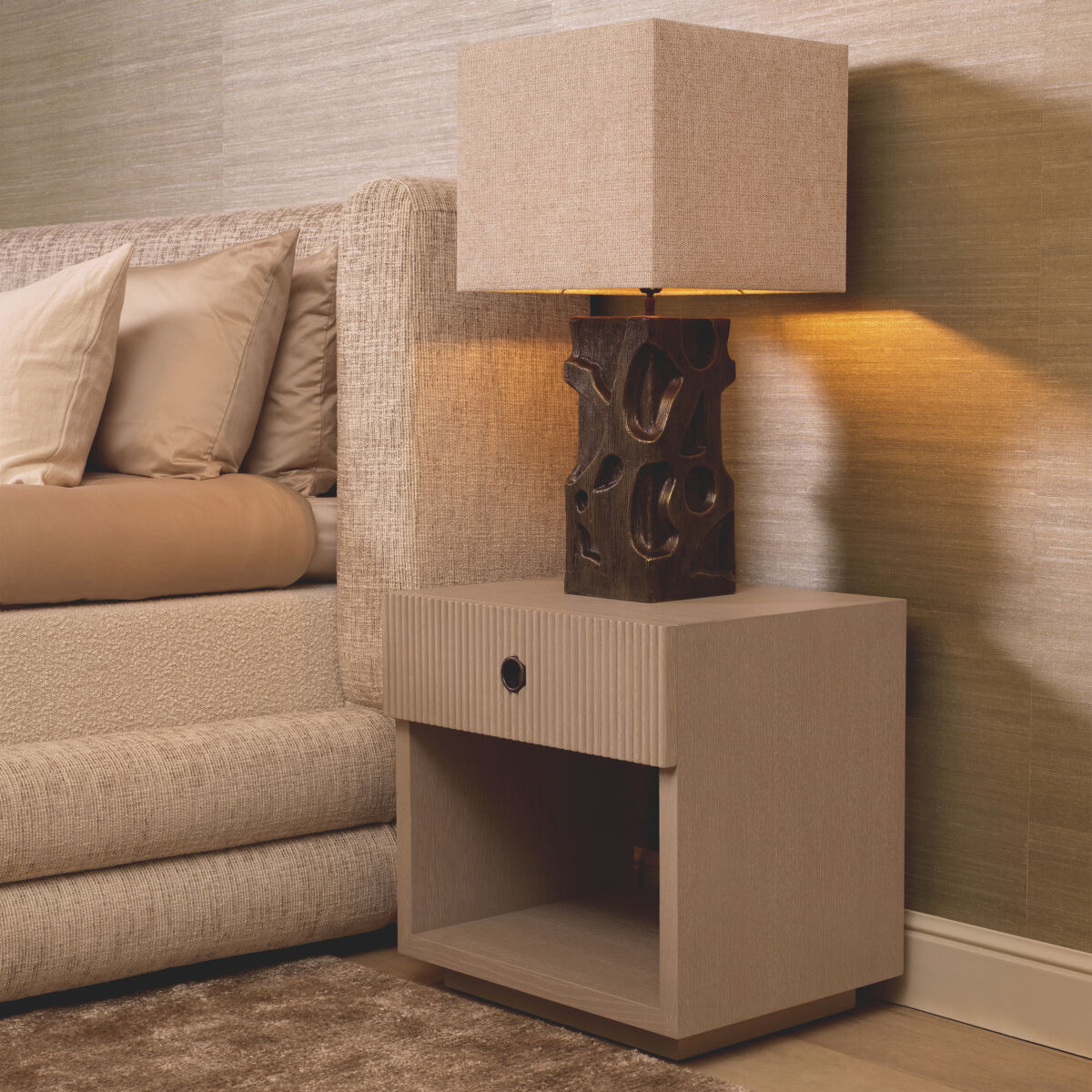 Enzo 30.31 inch 40 watt Vintage Brass Table Lamp Portable Light