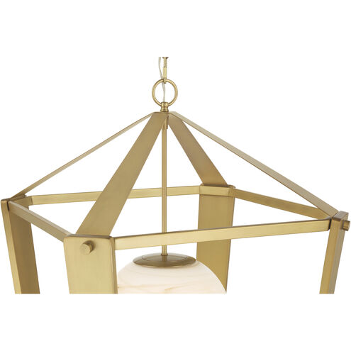 Shimmer 1 Light 20.5 inch Legacy Brass Pendant Ceiling Light