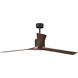 Atlas Nan XL 72 inch Matte Black with Walnut Blades Ceiling Fan