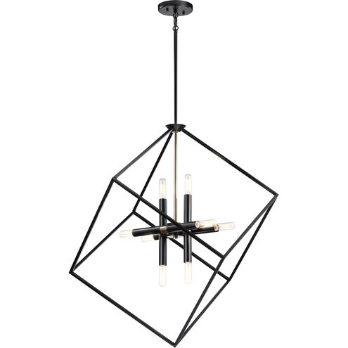 Cartone 8 Light 26 inch Black Chandelier 1 Tier Medium Ceiling Light, 1 Tier Medium