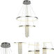 Glacier LED 24 inch Chrome Foyer Chandelier Ceiling Light