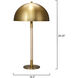 Merlin 28.25 inch Natural Wood and Antique Brass Table Lamp Portable Light