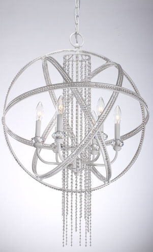 Cascade 6 Light 22 inch Satin White Pendant Ceiling Light