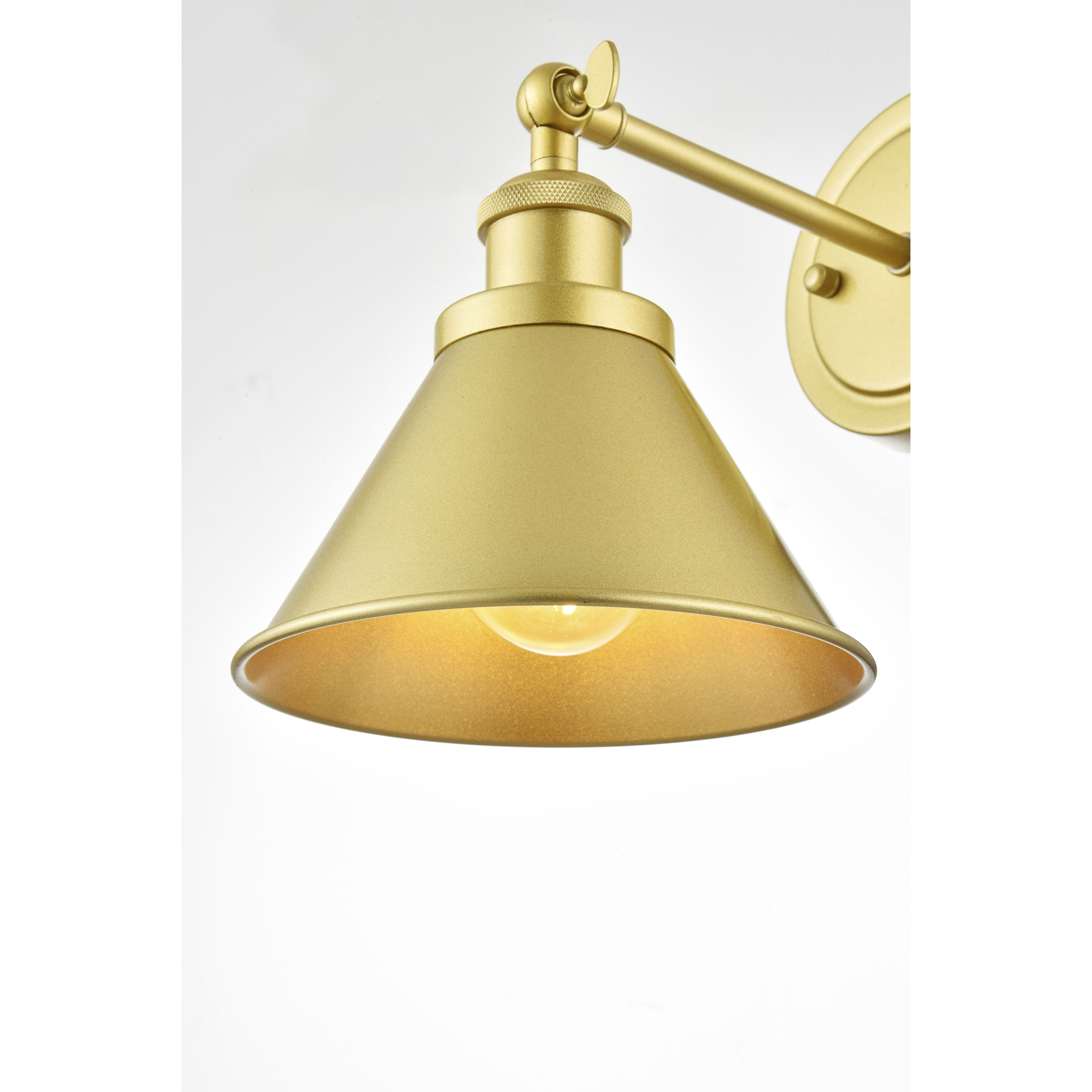 Elegant Lighting Blaise 1 Light Brass Plug in Wall Sconce