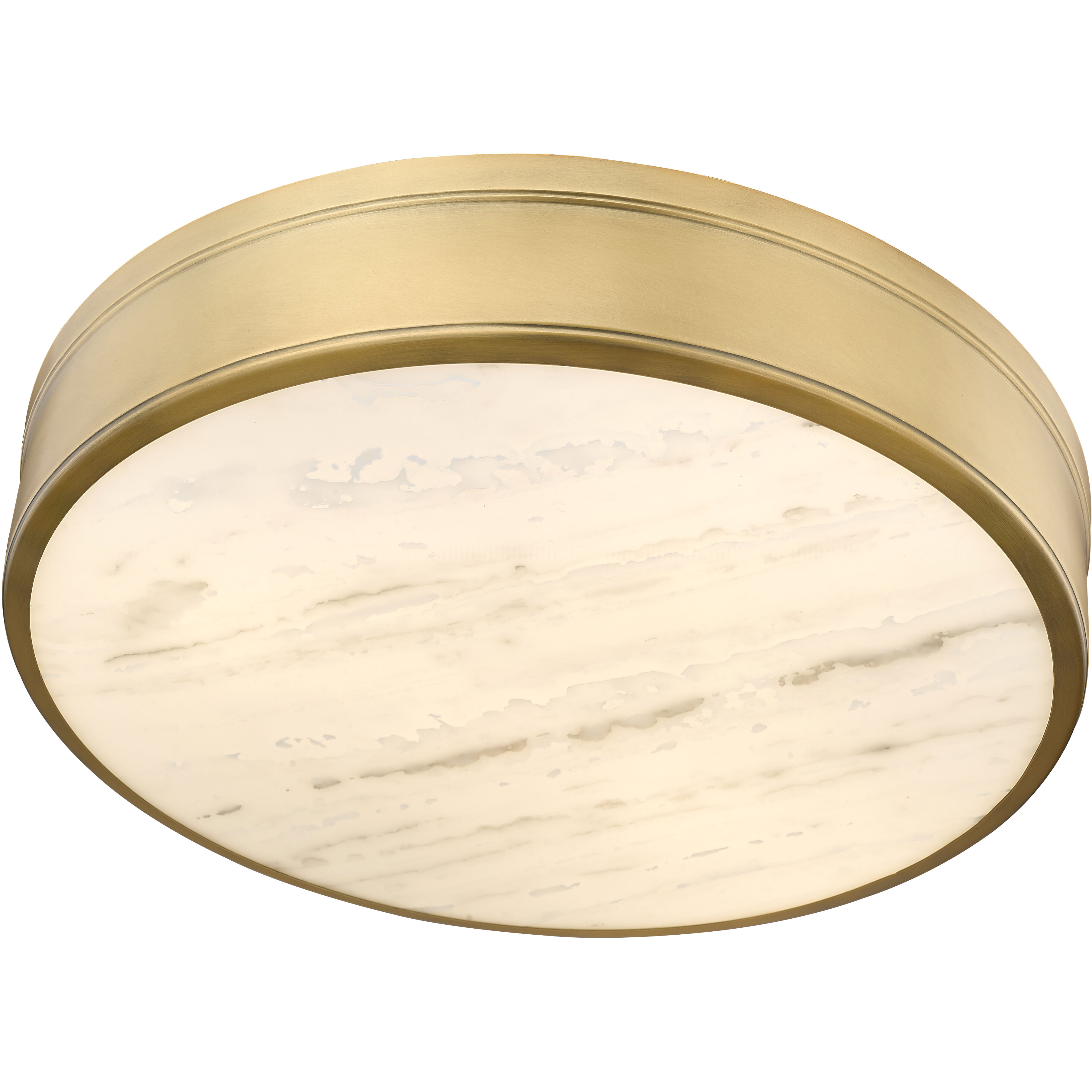 Anders LED 22 inch Rubbed Brass Flush Mount Ceiling Light