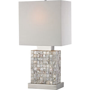 Sterling 17 inch 40 watt Natural with Chrome Table Lamp Portable Light