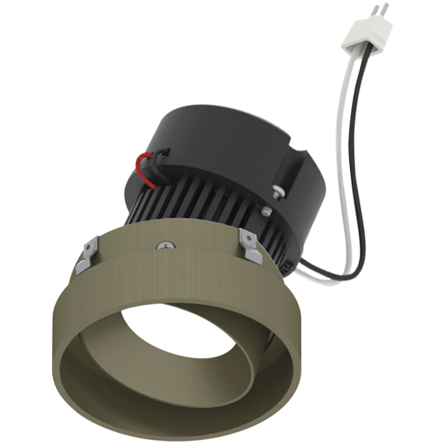 Pearl Champagne Haze Adjustable / Champagne Haze Reflector LED Round Trimless Adjustable Retrofit in 3500K, 4" Retrofit