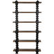 Page 90.5 X 48 X 15 inch Dark Walnut and Black Metal Shelf