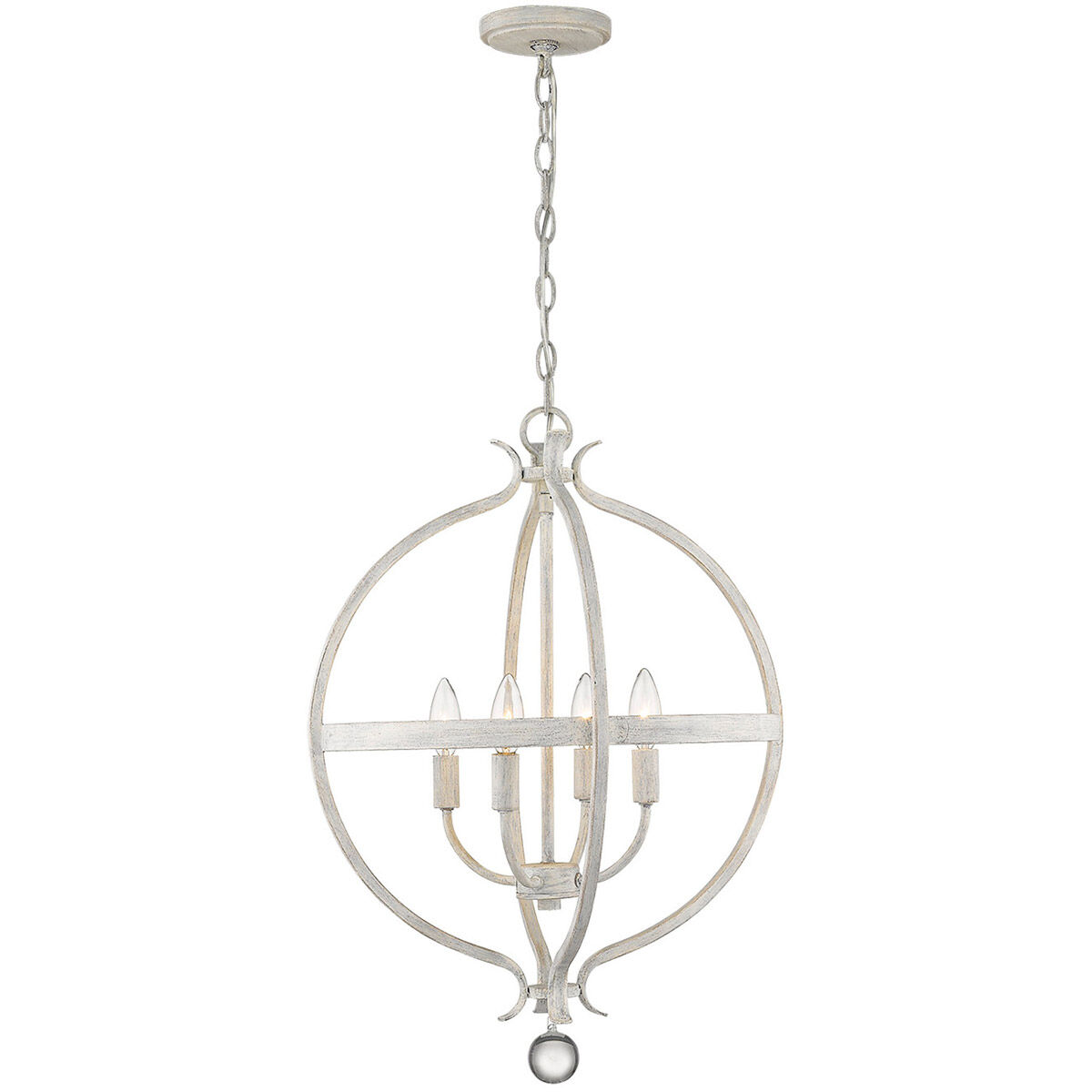 Callie 4 Light 18 inch Country White Pendant Ceiling Light