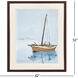 Lonely at Sea Blue and Brown and White Framed Art