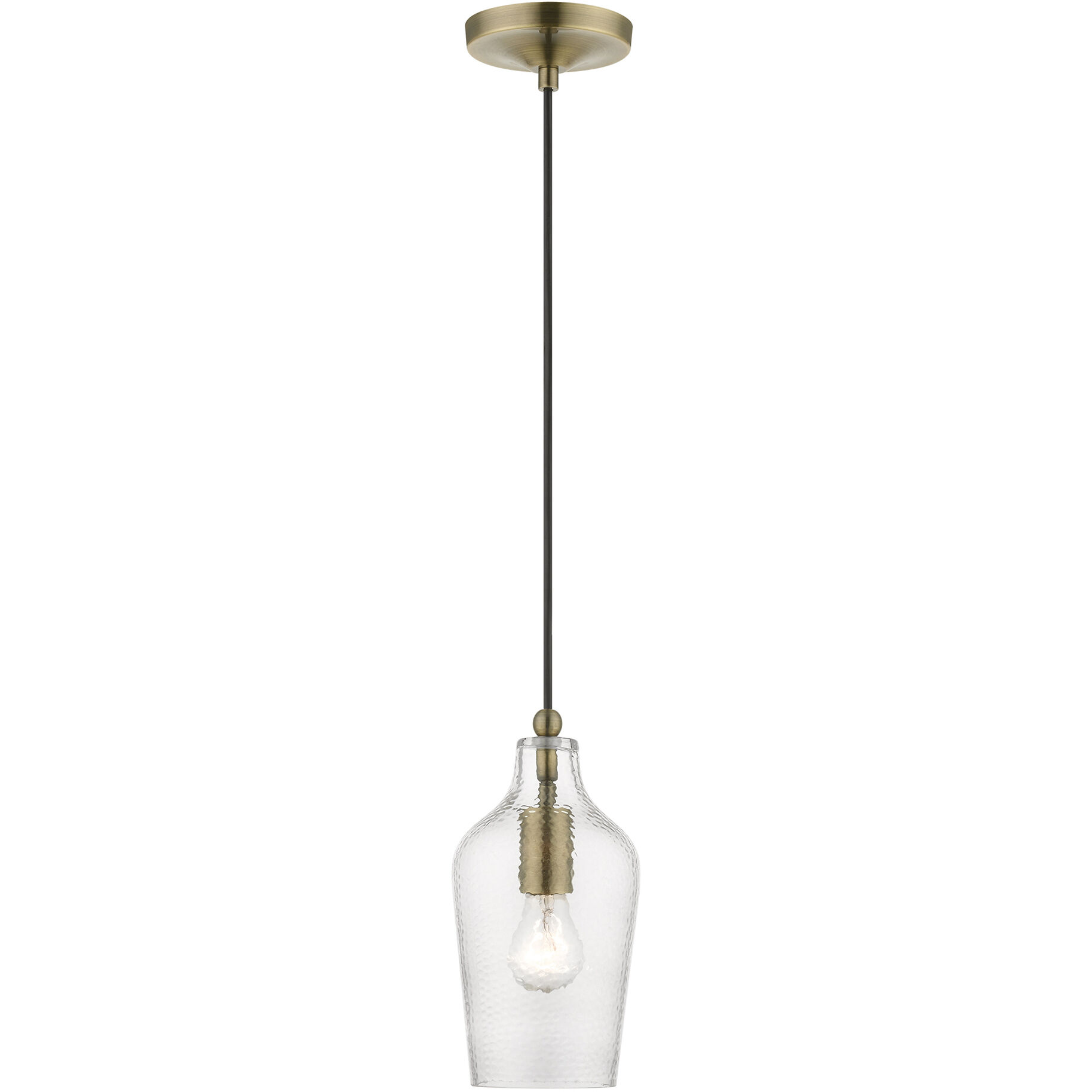 Avery 1 Light 5.25 inch Antique Brass Mini Pendant Ceiling Light