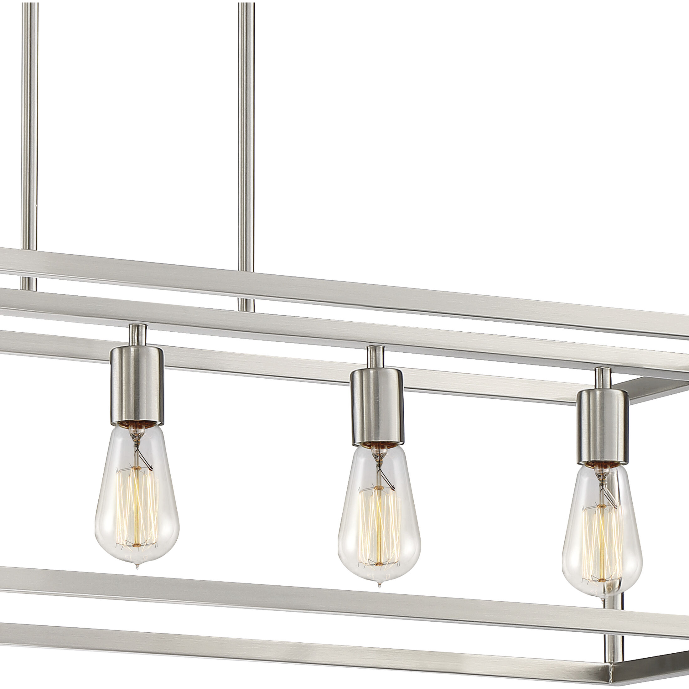 New Harbor 5 Light 38 inch Brushed Nickel Island Chandelier Ceiling Light