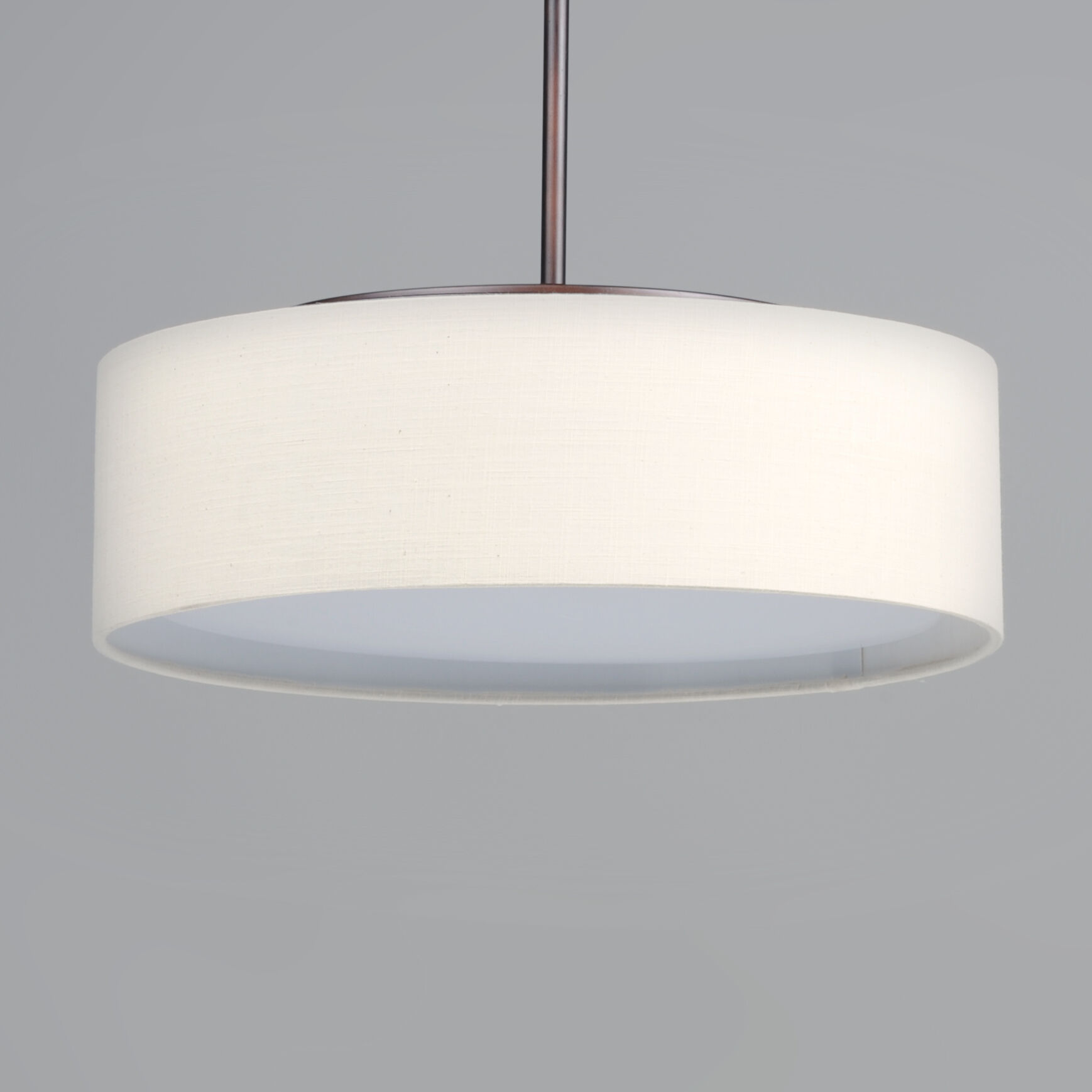 Prime LED 20 inch Oil Rubbed Bronze Single Pendant Ceiling Light in Oatmeal Linen